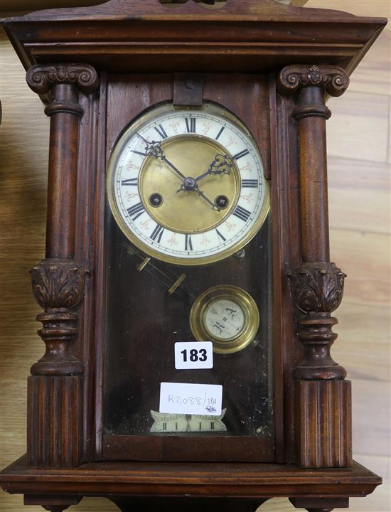 A mahogany clock